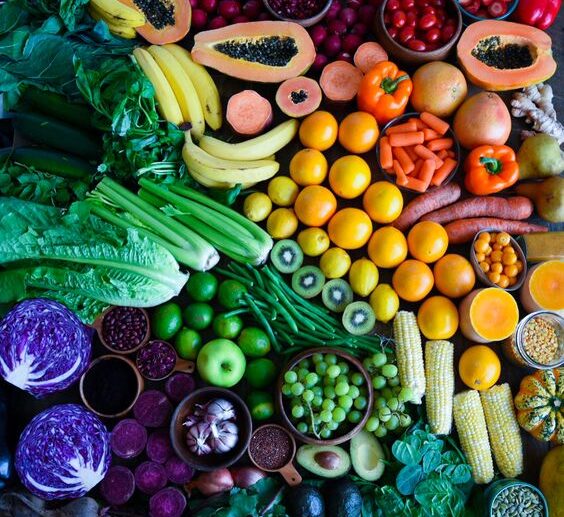vegetable and fruits for healthy diets